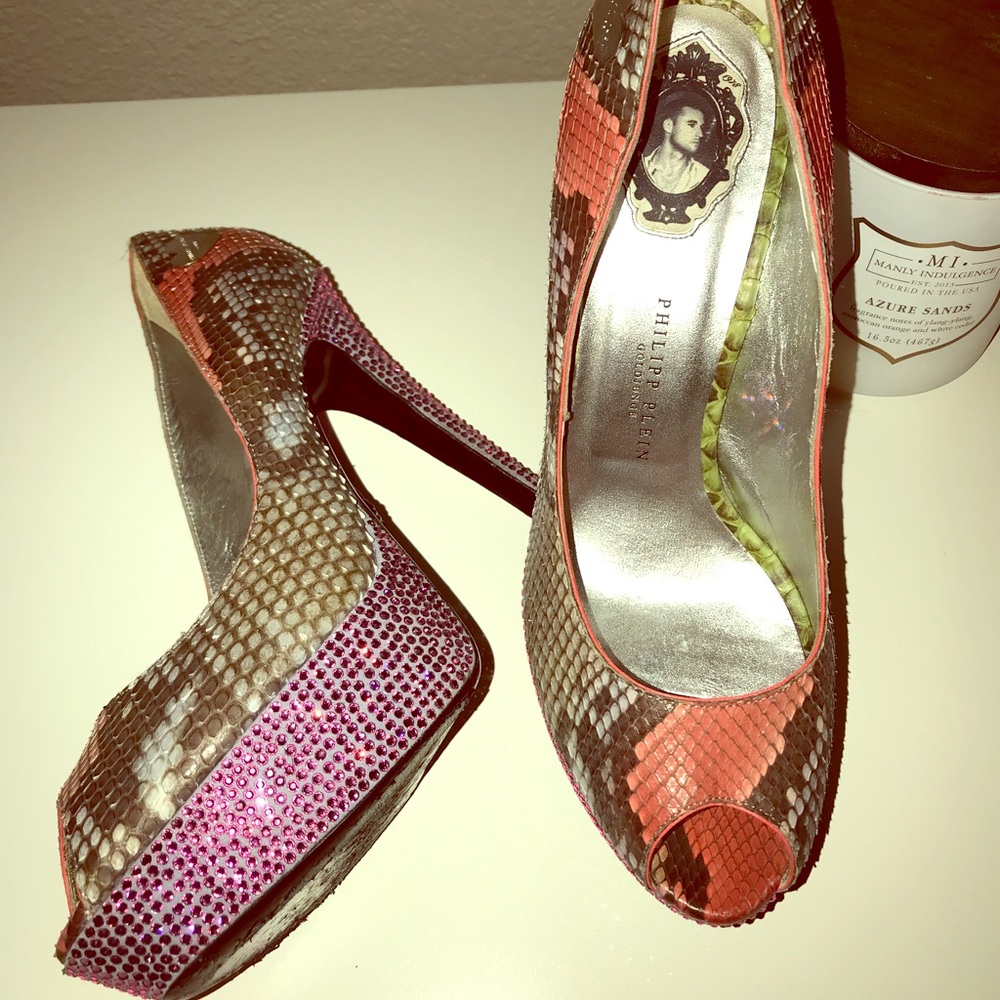 Philipp Plein Python Skin Heels